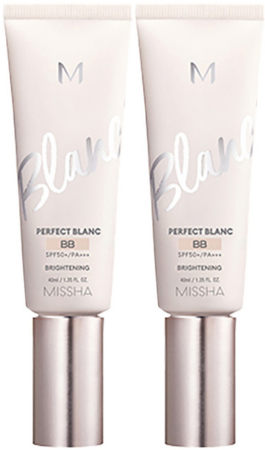 미샤 M 퍼펙트 블랑 비비크림 SPF50+ PA+++, 22호 베이지, 40ml, 2개