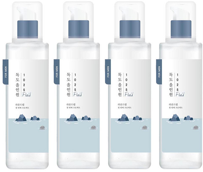 라운드랩 포 맨 1025 독도 올인원 플루이드, 200ml, 4개