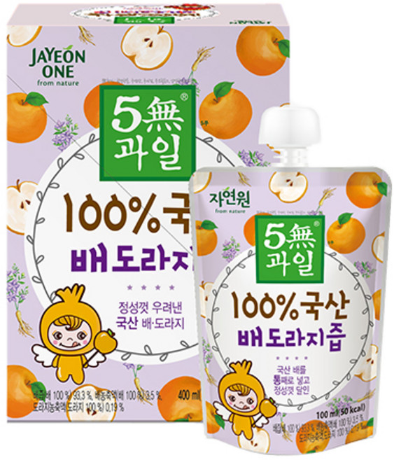 자연원 100% 국산 배도라지즙, 100ml, 4개