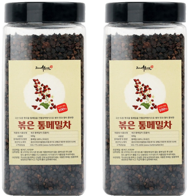 증안리약초마을 전통비법 볶은 껍질 통메밀차, 1개입, 2개, 600g