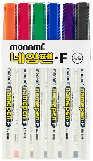 모나미 네임펜F 세트, 혼합색상, 6개