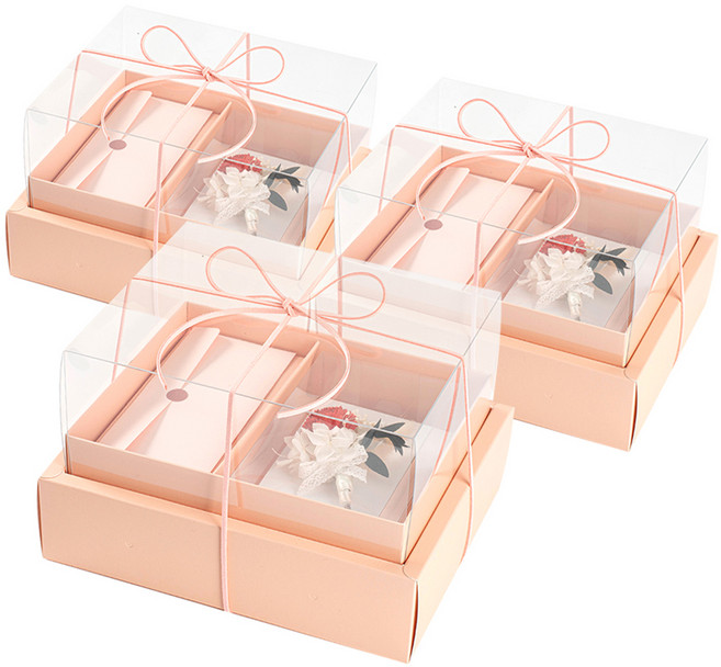 뮤니드 그레이스 쇼케이스 리본 용돈 선물상자 + 용돈봉투, 핑크(선물상자), 샤무드 핑크(리본), 3개