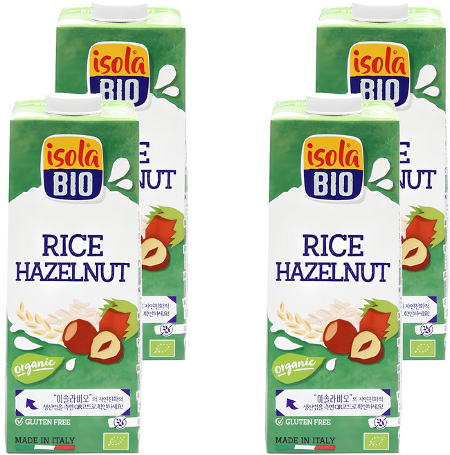 isola BIO 榛果米漿, 1L, 4瓶
