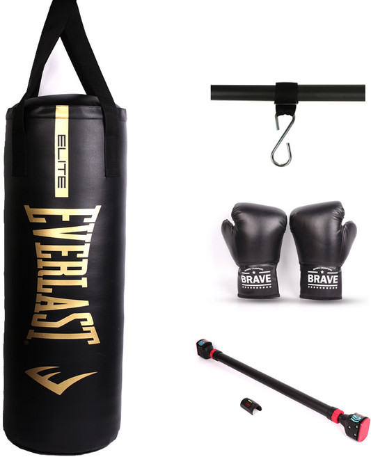에버라스트 가정용 샌드백 풀세트, 블랙골드 + BLACK + 레드