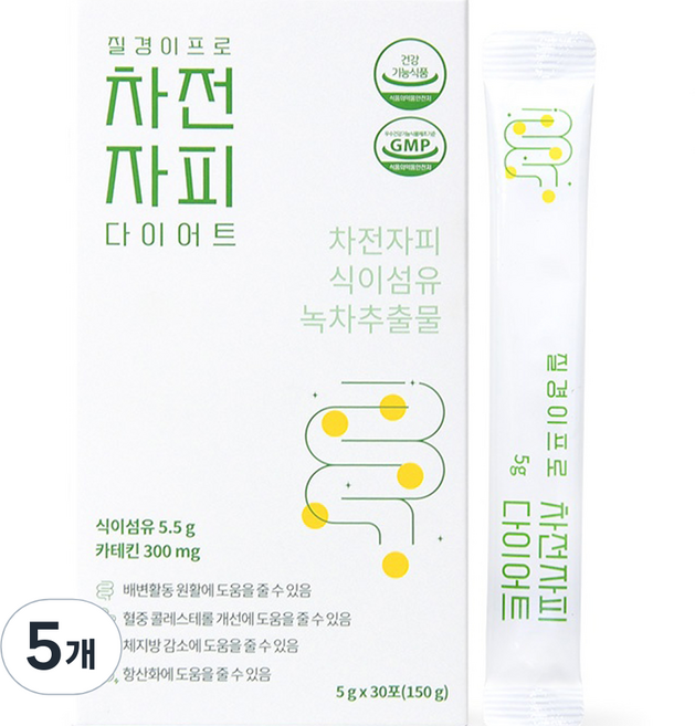 질경이 프로 차전자피 다이어트 30p, 150g, 5개