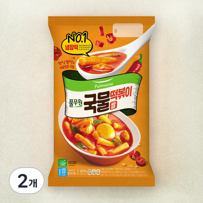 풀무원 국물떡볶이 (쌀떡), 423.5g, 2개