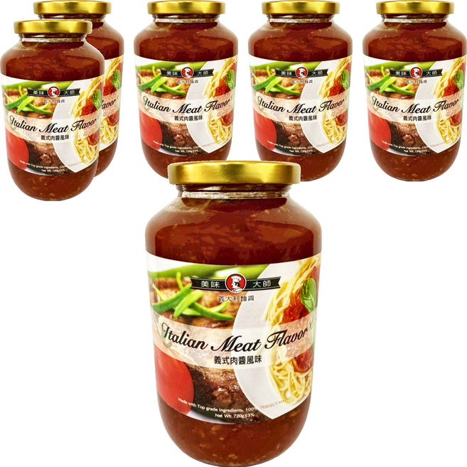 CHEF'S CHOICE 美味大師 義大利麵醬 義式肉醬風味, 720g, 6罐