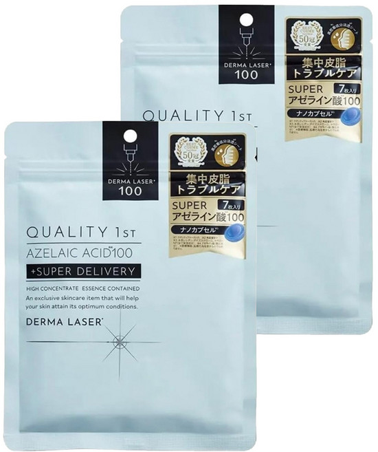 QUALITY 1ST Derma Laser 超級面膜 杜鵑花酸, 7片, 2包