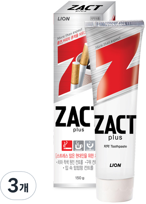 ZACT 牙膏, 3條, 150g