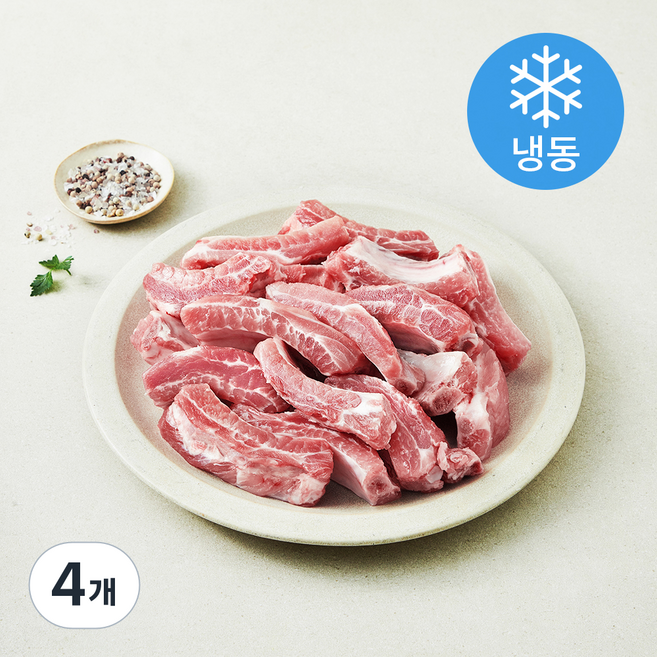 프랑스산 등갈비 찜 구이 찌개용 (냉동), 4개, 1kg