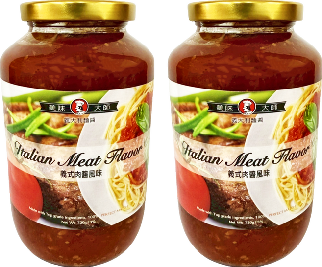 CHEF'S CHOICE 美味大師 義大利麵醬 義式肉醬風味, 720g, 2罐