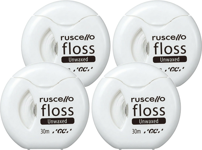 GC Ruscello Floss 牙線 無蠟 小, 30m, 1個, 4個