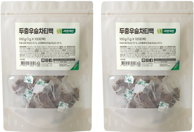 자연지인 국내산 두충우슬차, 1g, 100개입, 2개