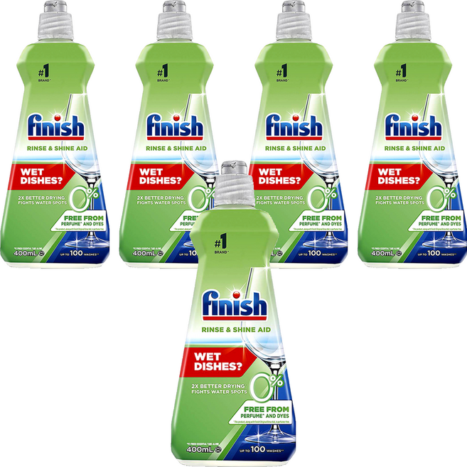 피니시 린스에이드 식기세척기 헹굼보조제, 400ml, 5개