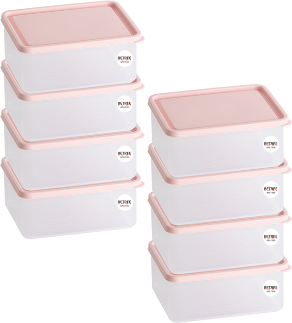 비트리 시즌2 휘어지는 냉동실 정리용기 2호 대, 8개, 1세트