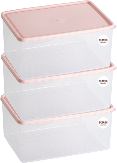 비트리 휘어지는 냉동실 정리용기 시즌2 3800ml 핑크, 1개입, 3개