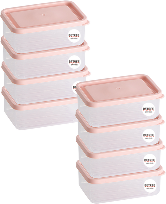 비트리 휘어지는 냉동실 정리용기 시즌2 300ml 핑크, 1개입, 8개