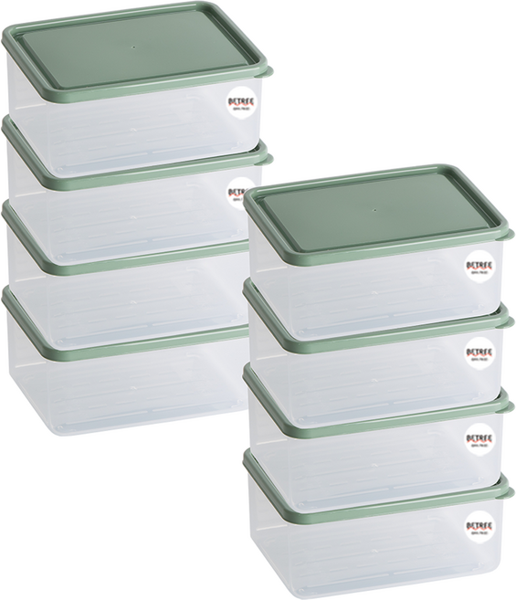 비트리 휘어지는 냉동실 정리용기 시즌2 1000ml 그린, 8개, 1세트