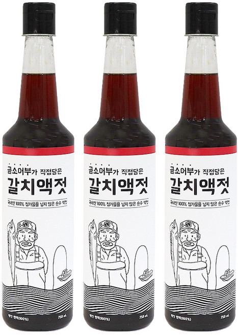 곰소어부 갈치액젓, 750ml, 3개