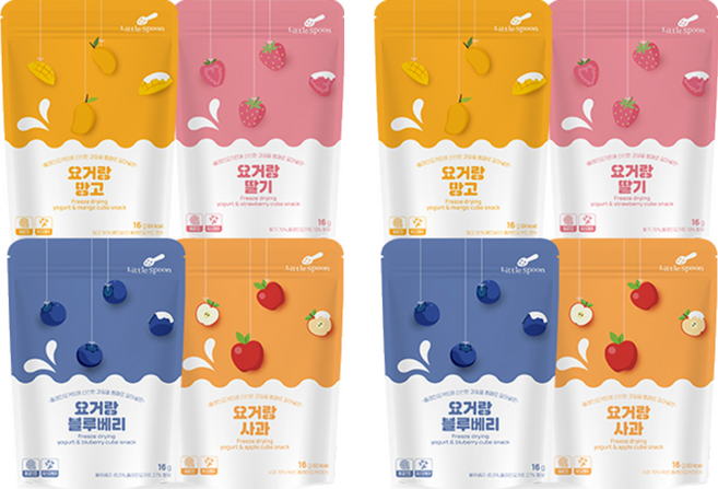 리틀스푼 동결건조 요거랑 4종 세트, 16g, 2세트