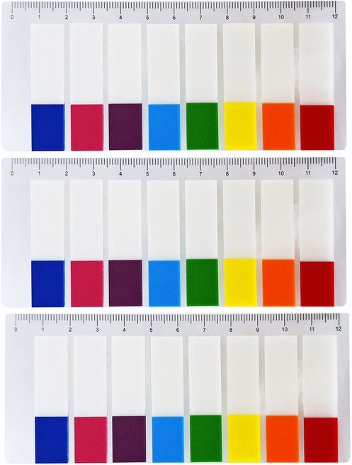 N次貼 透明標籤 八色色塊 66512, 120張, 3本