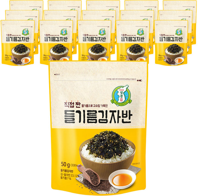 지도표성경 직접 짠 들기름 김자반, 50g, 16개