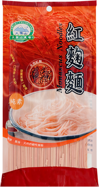 大雪山農場 蒟蒻紅麴麵, 250g, 1包