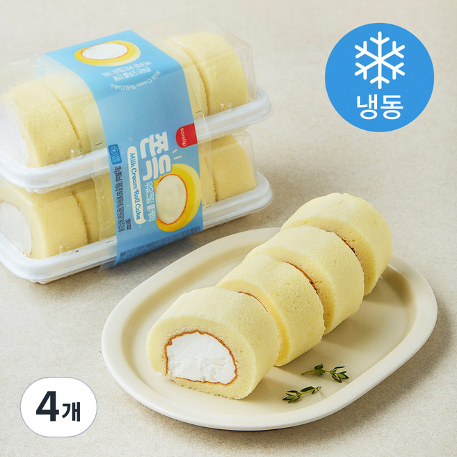 삼립 쫀득 우유크림 롤케익 (냉동), 105g, 4개