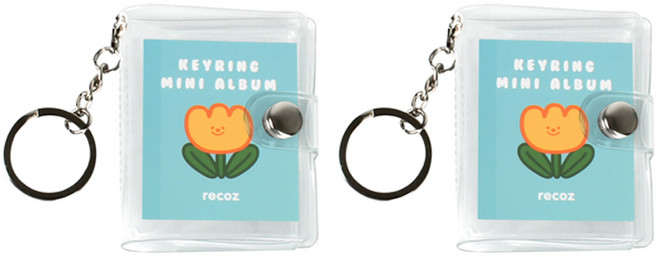 리코즈 키링 미니앨범 2p, 투명, 16매