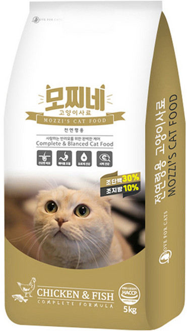 모찌네 전연령용 고양이 건식사료, 닭, 5kg, 1개