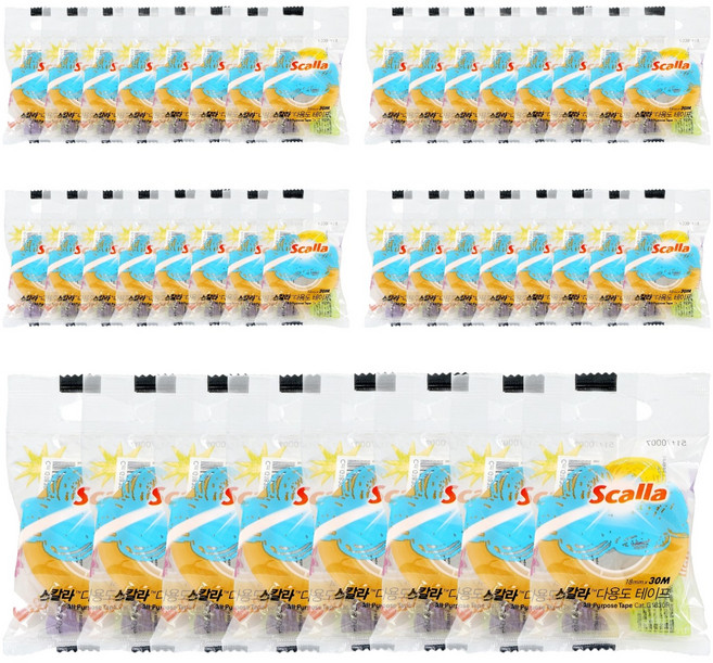 스칼라 다용도 테이프 리필 18mm x 30m, G1830R, 40개입
