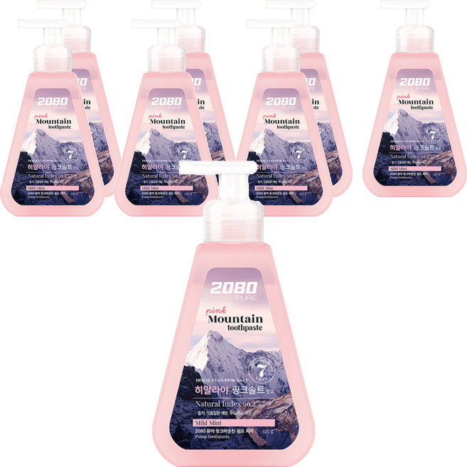2080 퓨어 핑크마운틴 펌프 치약, 325g, 8개