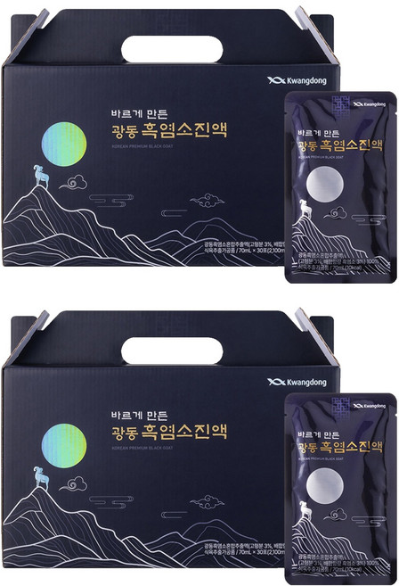 광동 흑염소진액, 2.1L, 2개