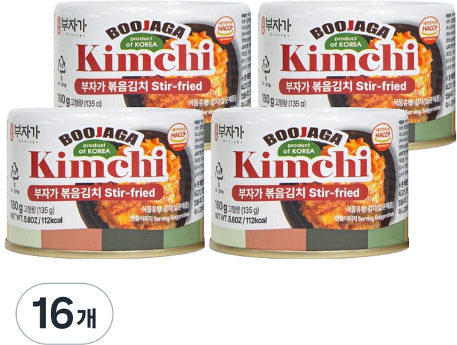 부자가 볶음김치, 160g, 16개