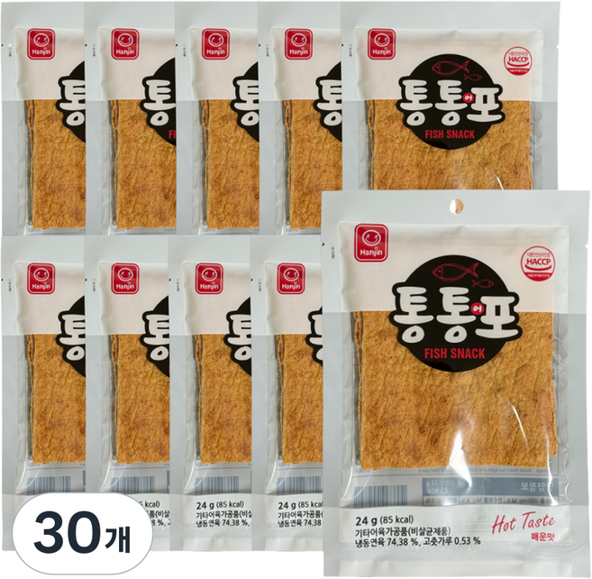 한진식품 통통어포 매운맛, 30개, 24g