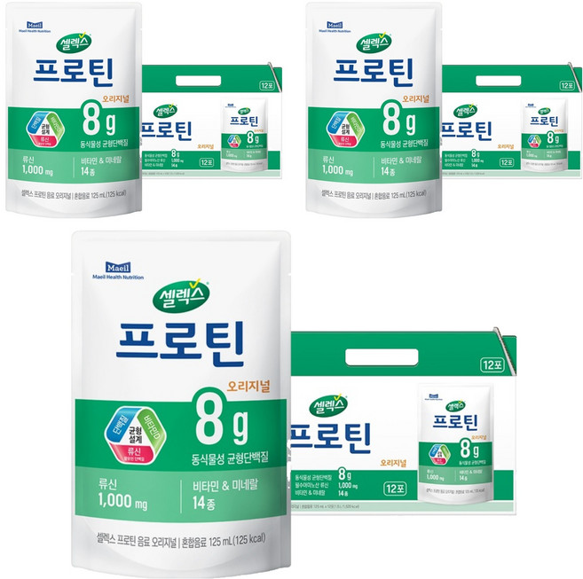 Selex 穀物蛋白飲 原味, 125ml, 36包