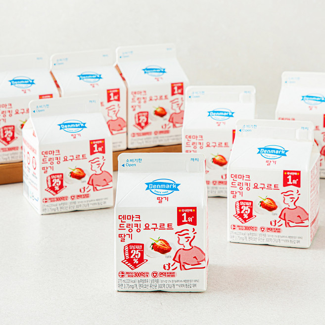 덴마크 드링킹 요구르트 딸기, 275ml, 8개입, 1개
