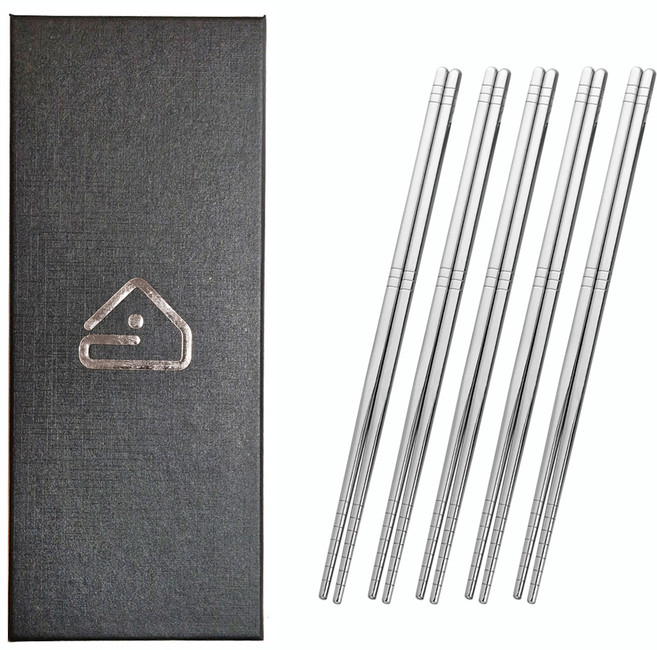 벨로비 키친 홈 스테인레스 304 이중 젓가락, 단품, 5개