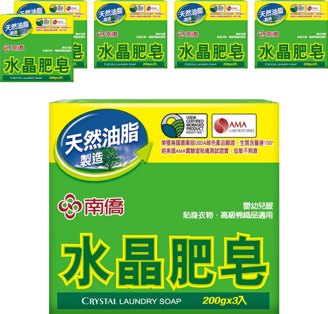 南僑水晶 肥皂 3個, 600g, 6盒
