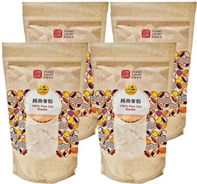 源順食品 純燕麥粉, 450g, 1入, 4包