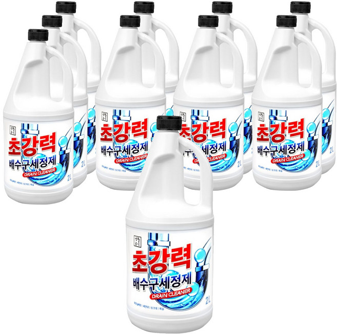 생활공식 초강력 배수구세정제, 2L, 10개