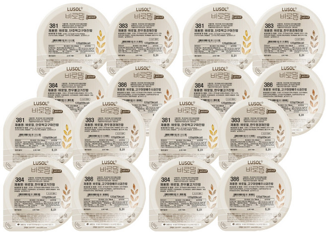 루솔 실온 이유식 바로밀 3단계 한우 세트, 단호박고구마진밥,한우청경채진밥,한우불고기진밥,한우애호박진밥, 120g, 16세트