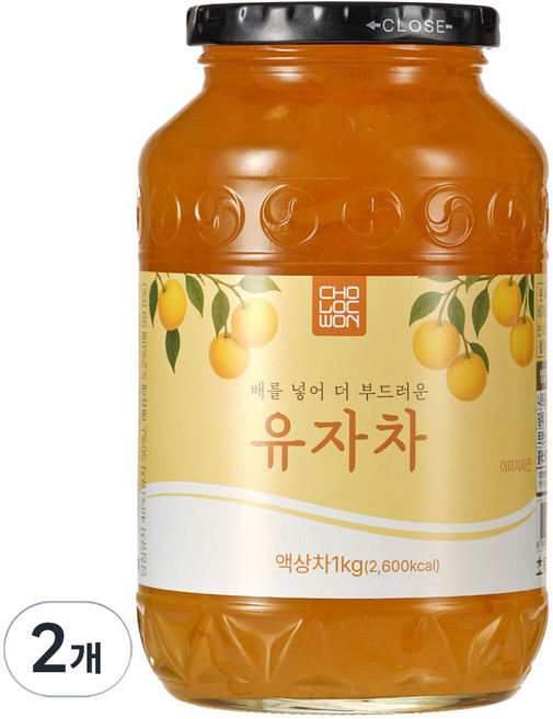 CHOLOCWON 加入果肉更柔順的柚子茶, 1kg, 1入, 2個