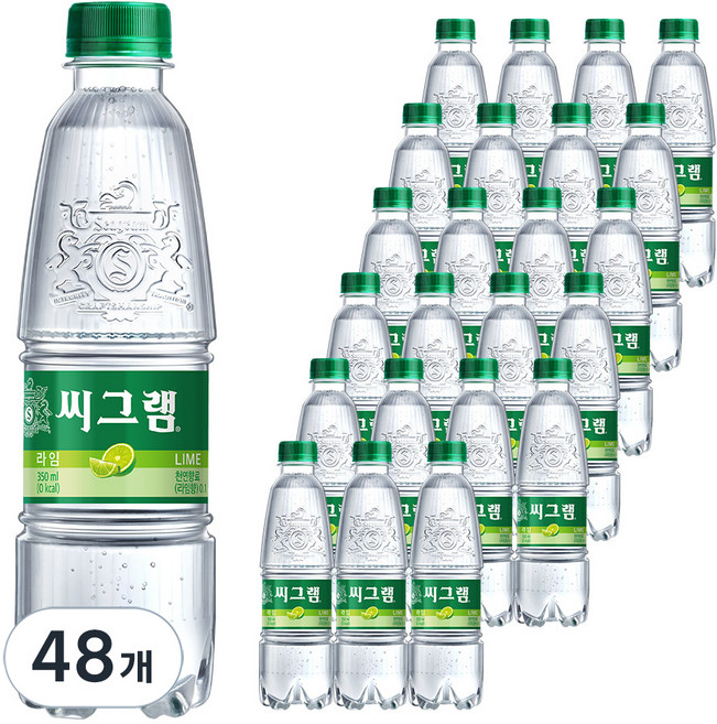 씨그램 라임 탄산음료, 350ml, 48개