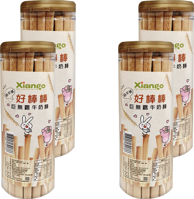 Xiango 匠菓子 阿不就好棒棒 巨無霸牛奶棒, 360g, 4罐