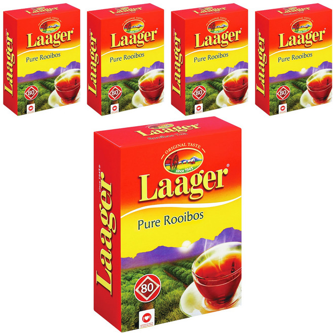 Laager 南非國寶茶 博士茶, 80入, 5盒, 2.5g
