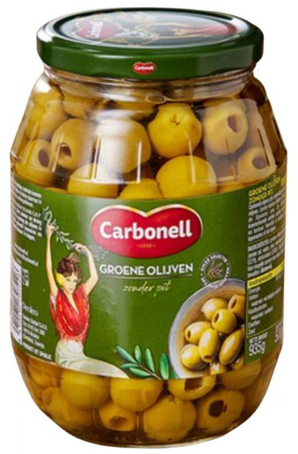 카르보넬 피티드 그린 올리브, 935g, 1개