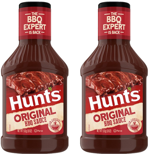헌츠 오리지날 바베큐소스, 510g, 2개