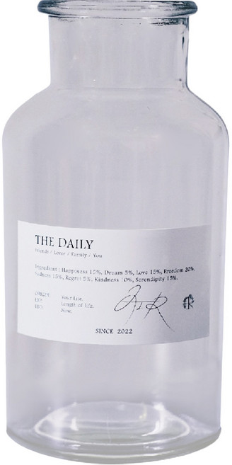 空氣選物 復古藥罐花瓶 透明 玻璃材質