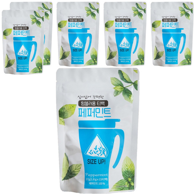 제임스티스푼 텀블러용 티백 페퍼민트, 1.8g, 15개입, 6개